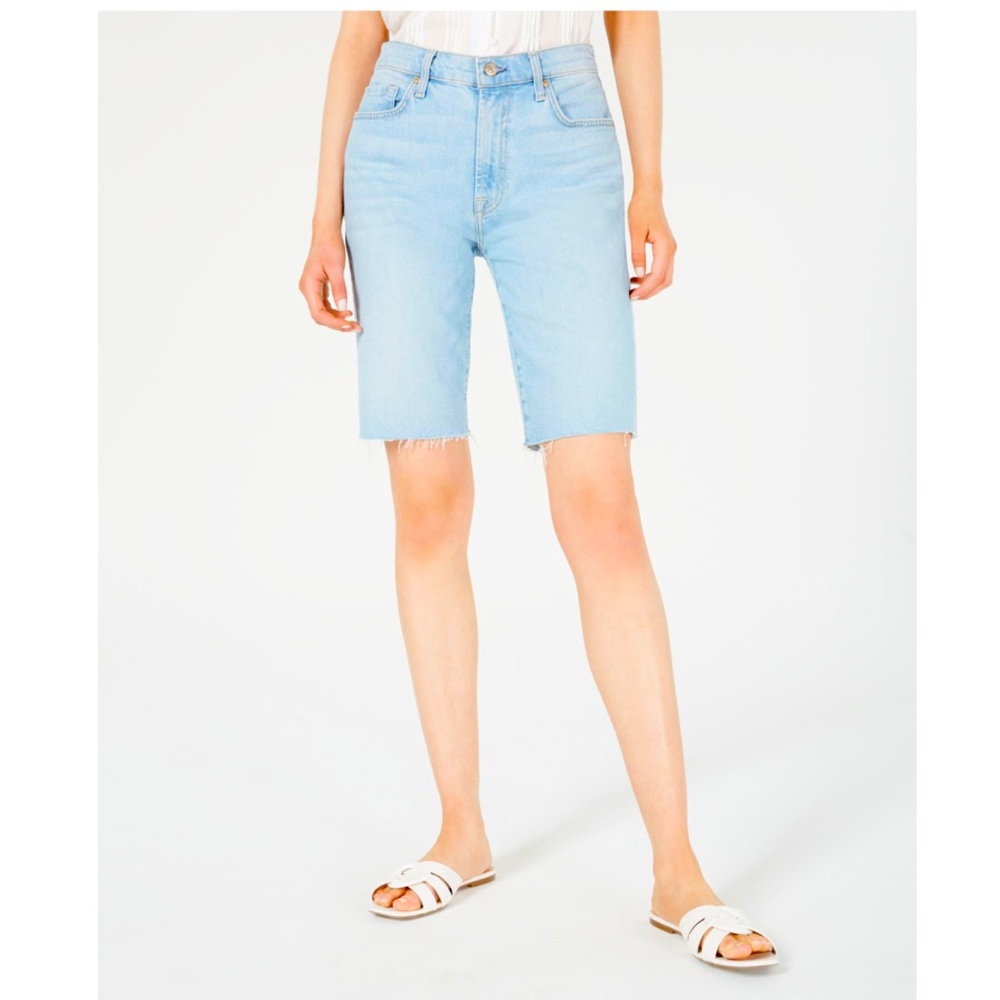 7 for all mankind women’s blue bermuda shorts27